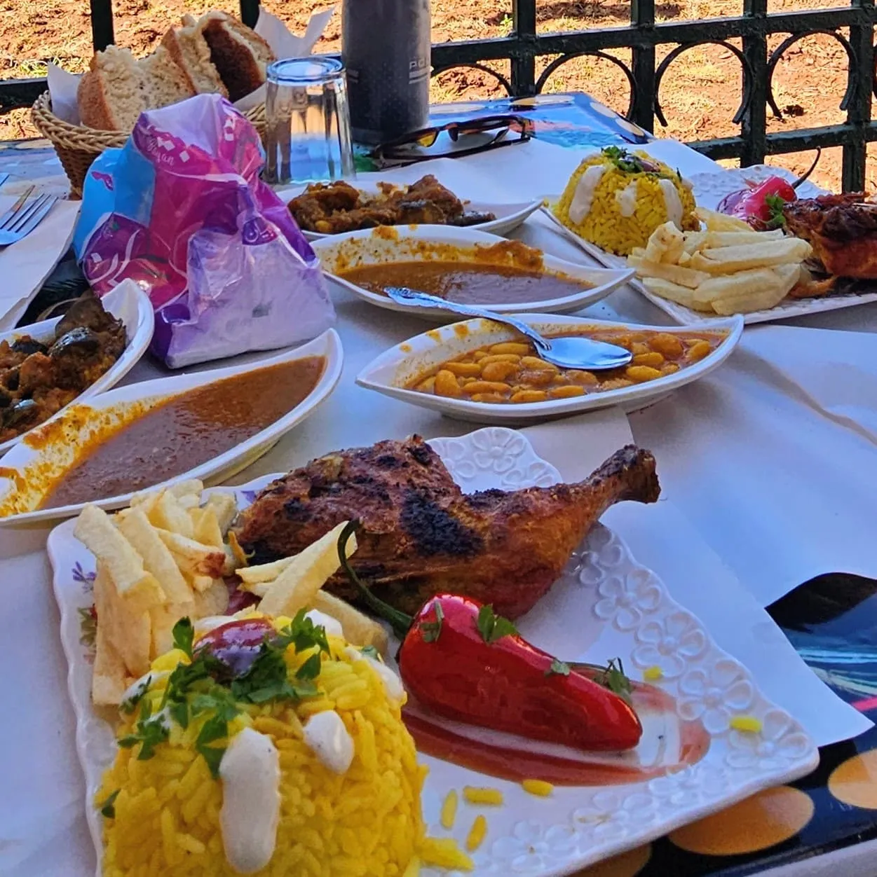 Moroccan lunch of chicken