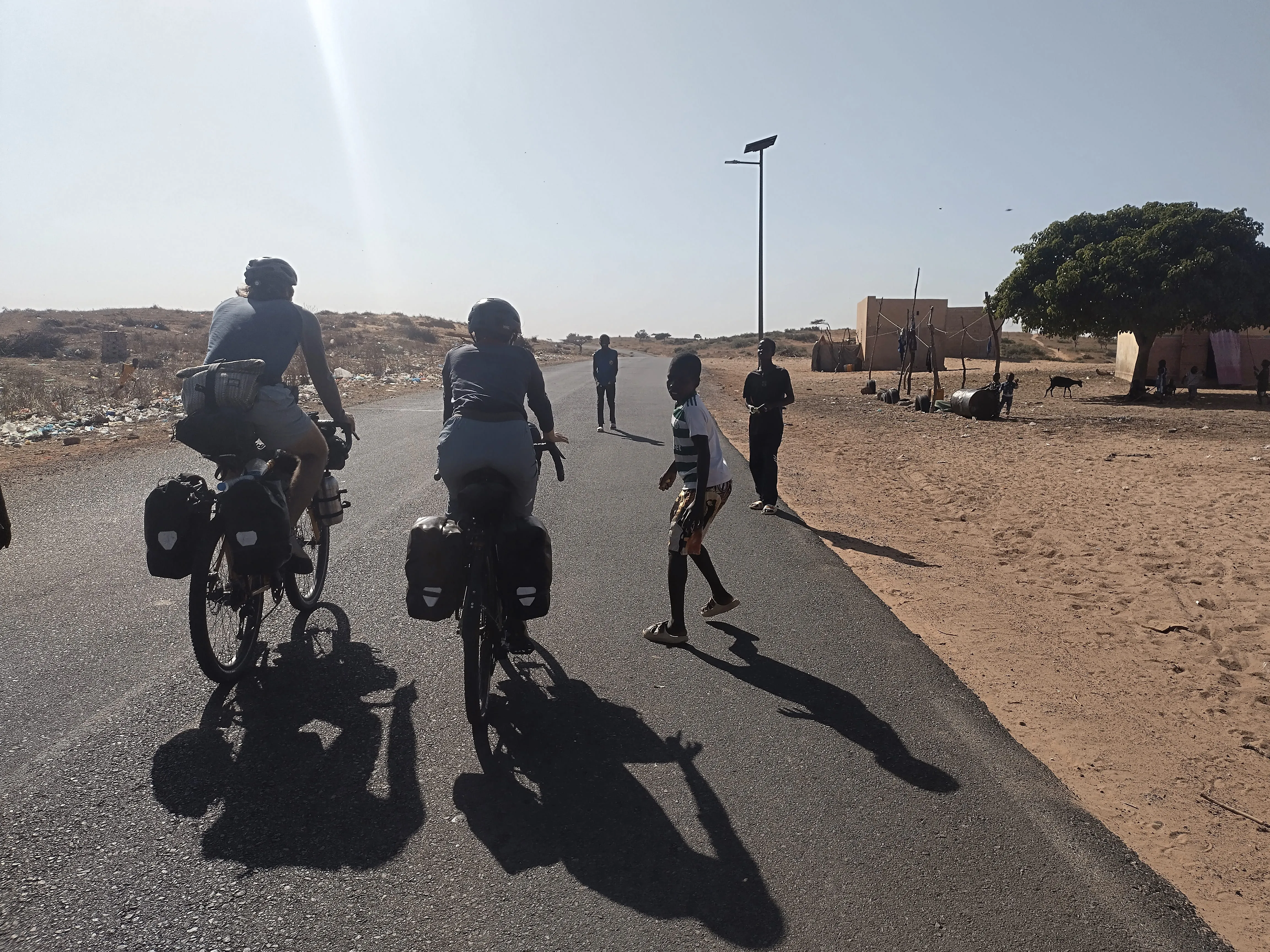 Cycling along the Senegalese coast