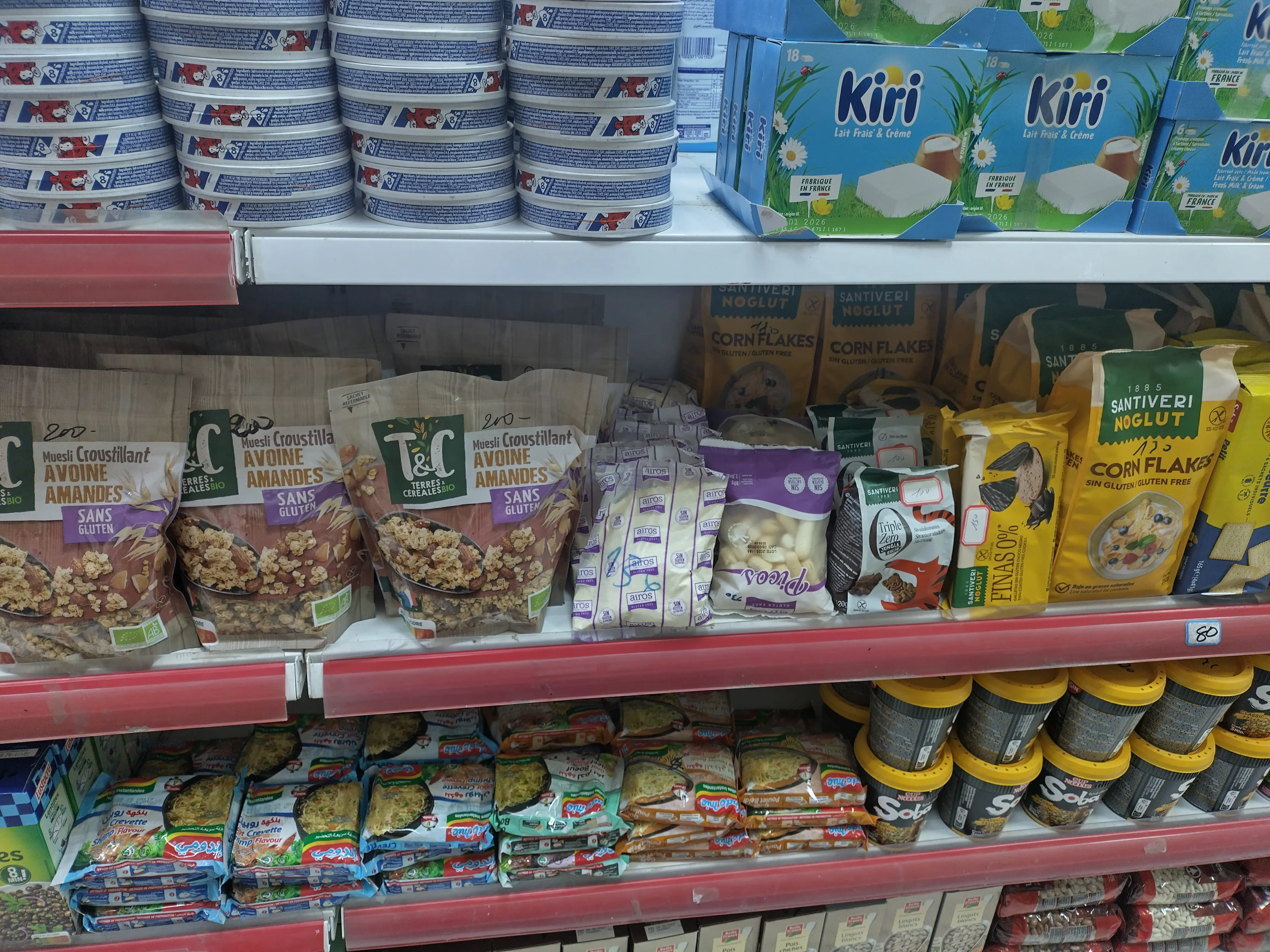 The gluten free items in Big Market