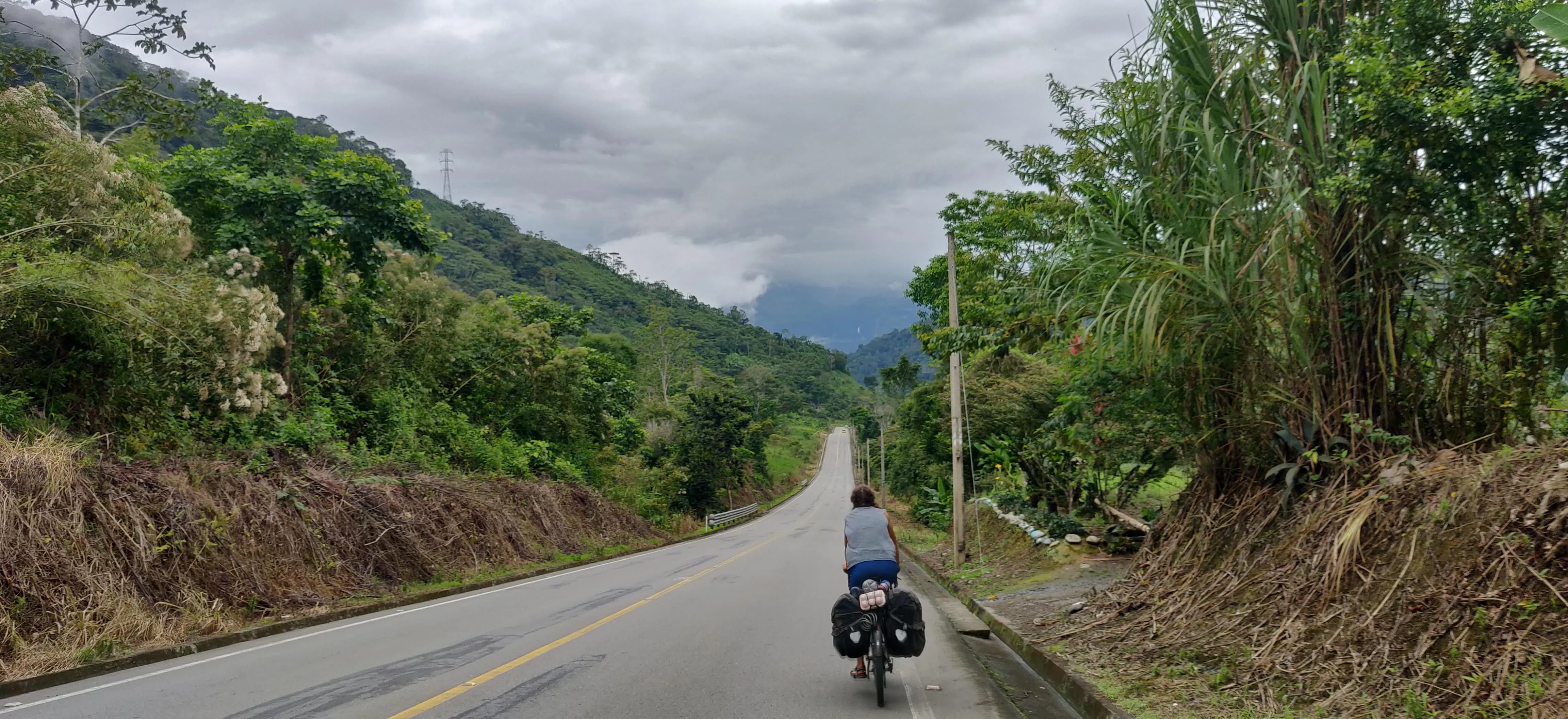 Annie riding into the jungle