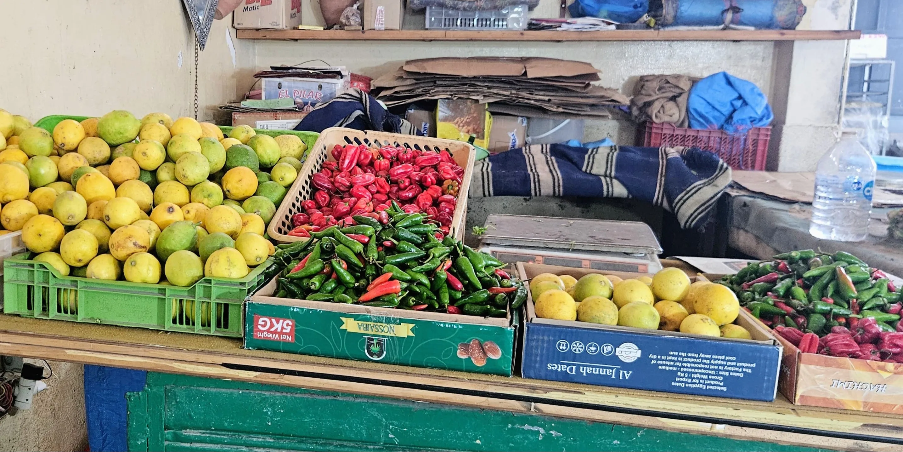 Herb stall inside a Souk