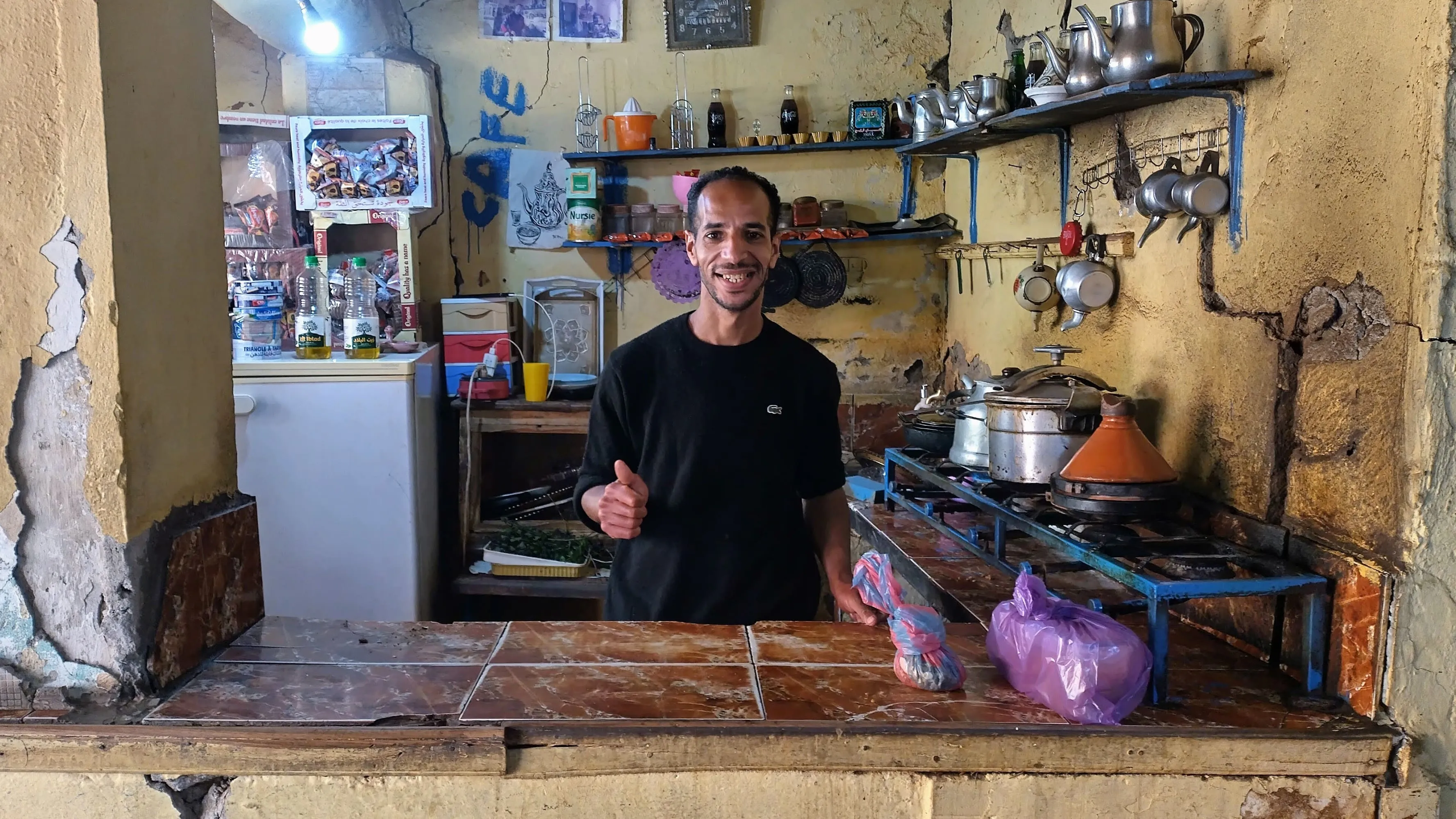 small kitchen and chef