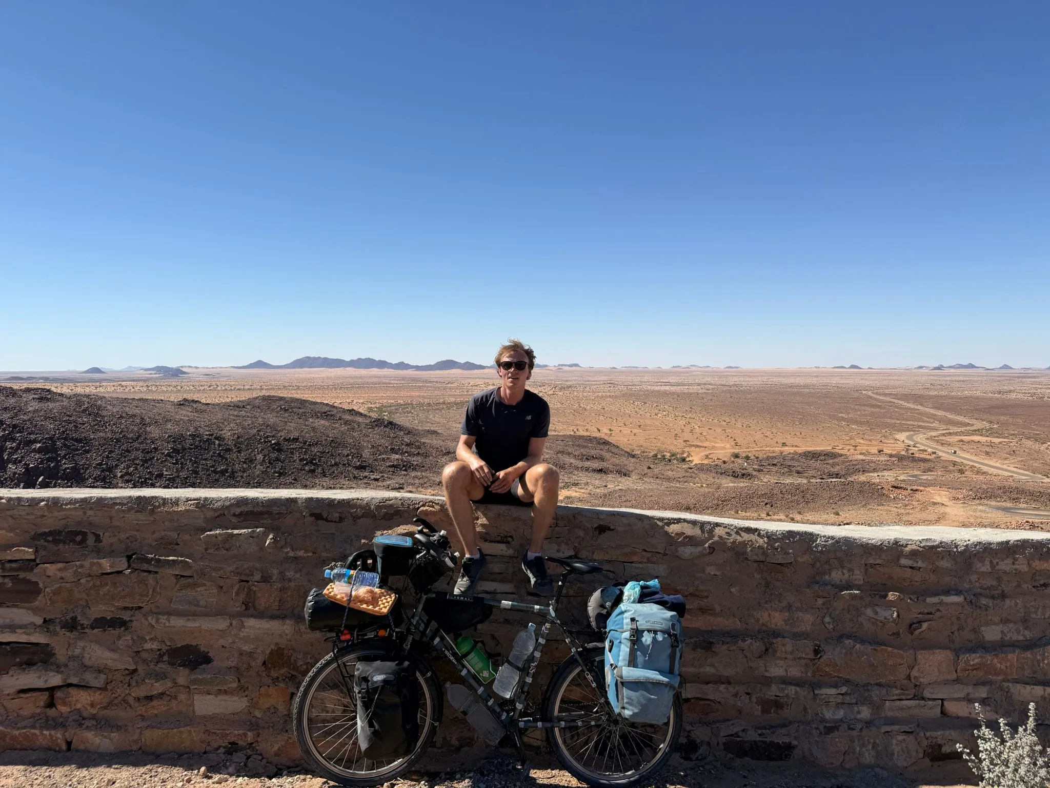 At the top of on of the two climbs in mauritania