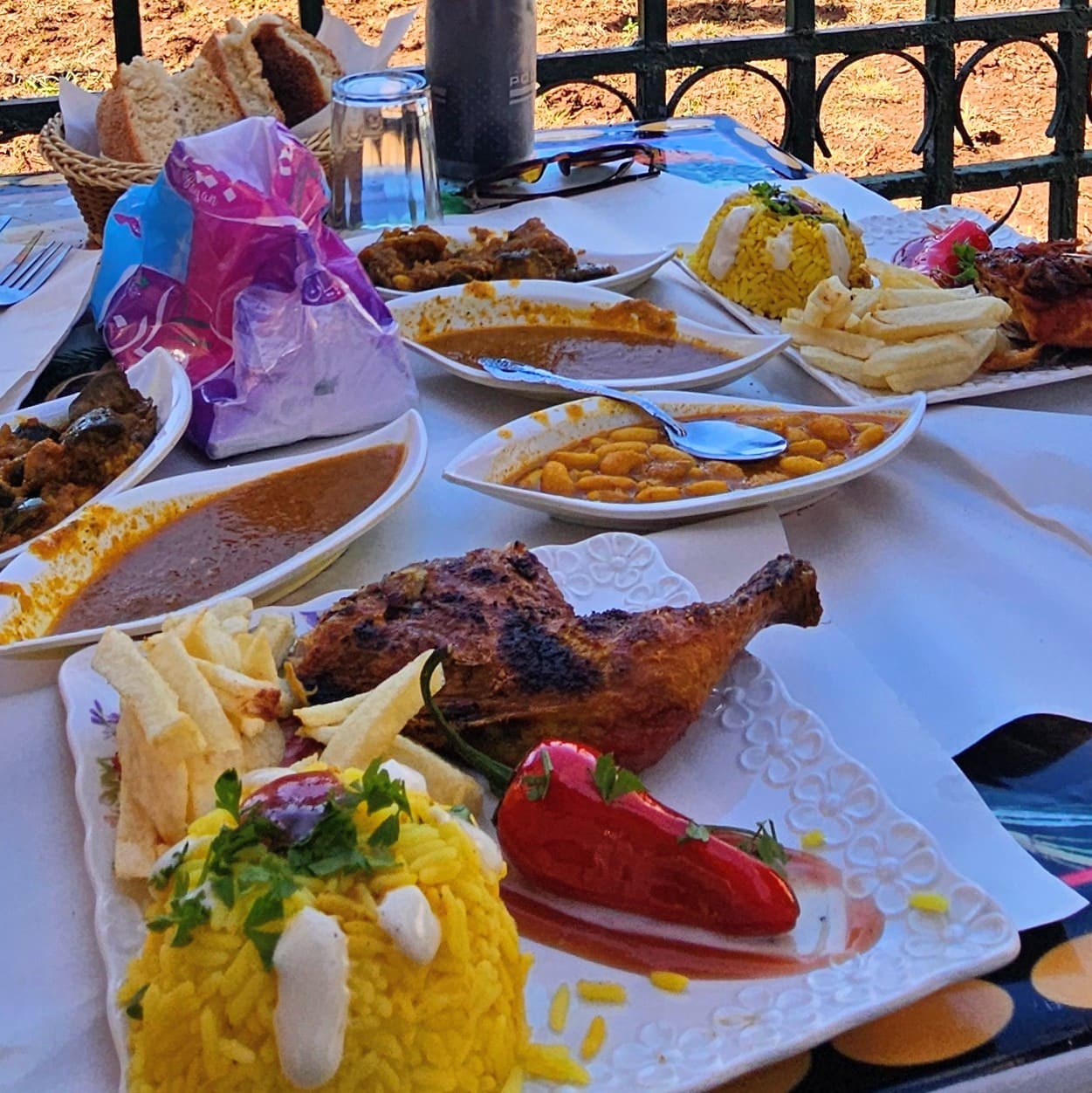 Moroccan lunch of chicken