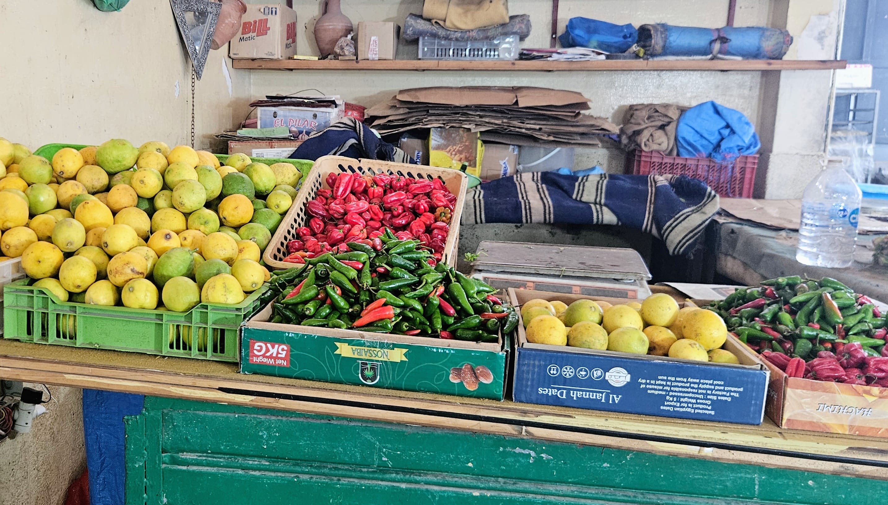Herb stall inside a Souk