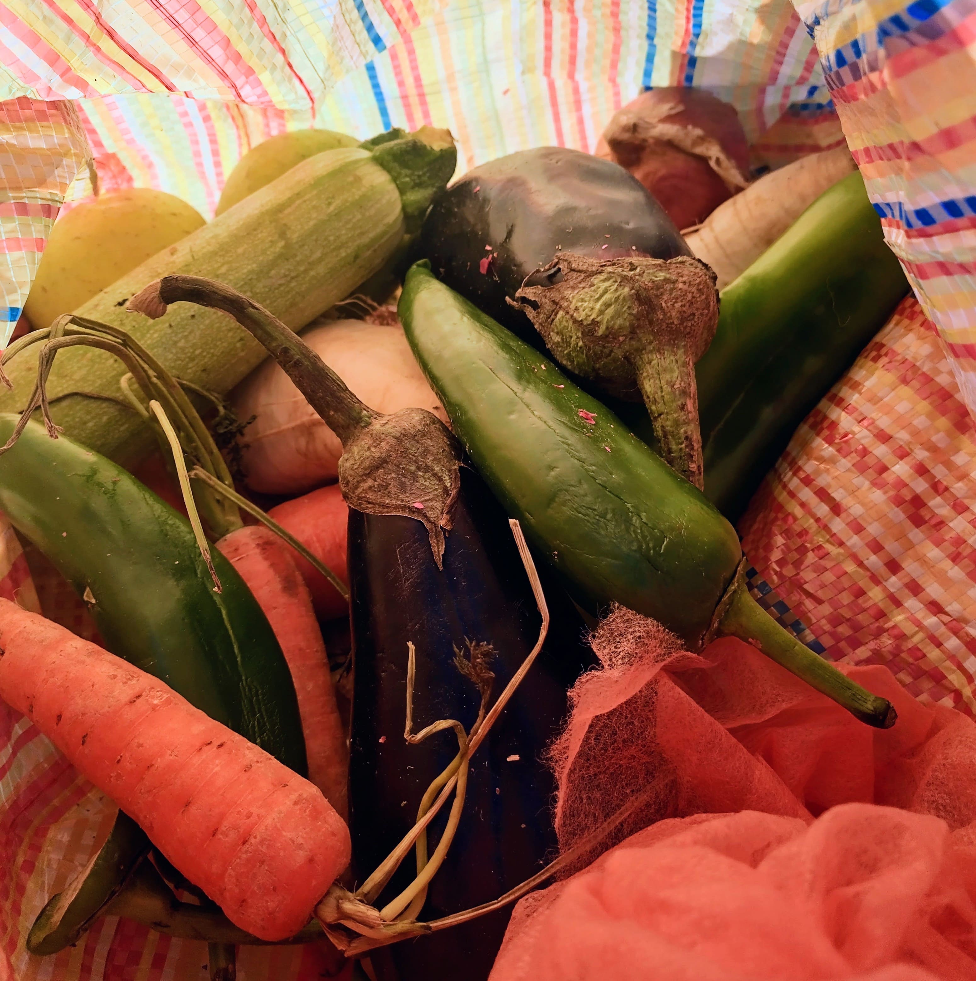 Vegetables in a bag