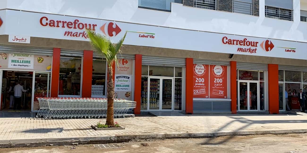 Inside a carrefour in Marrakesh