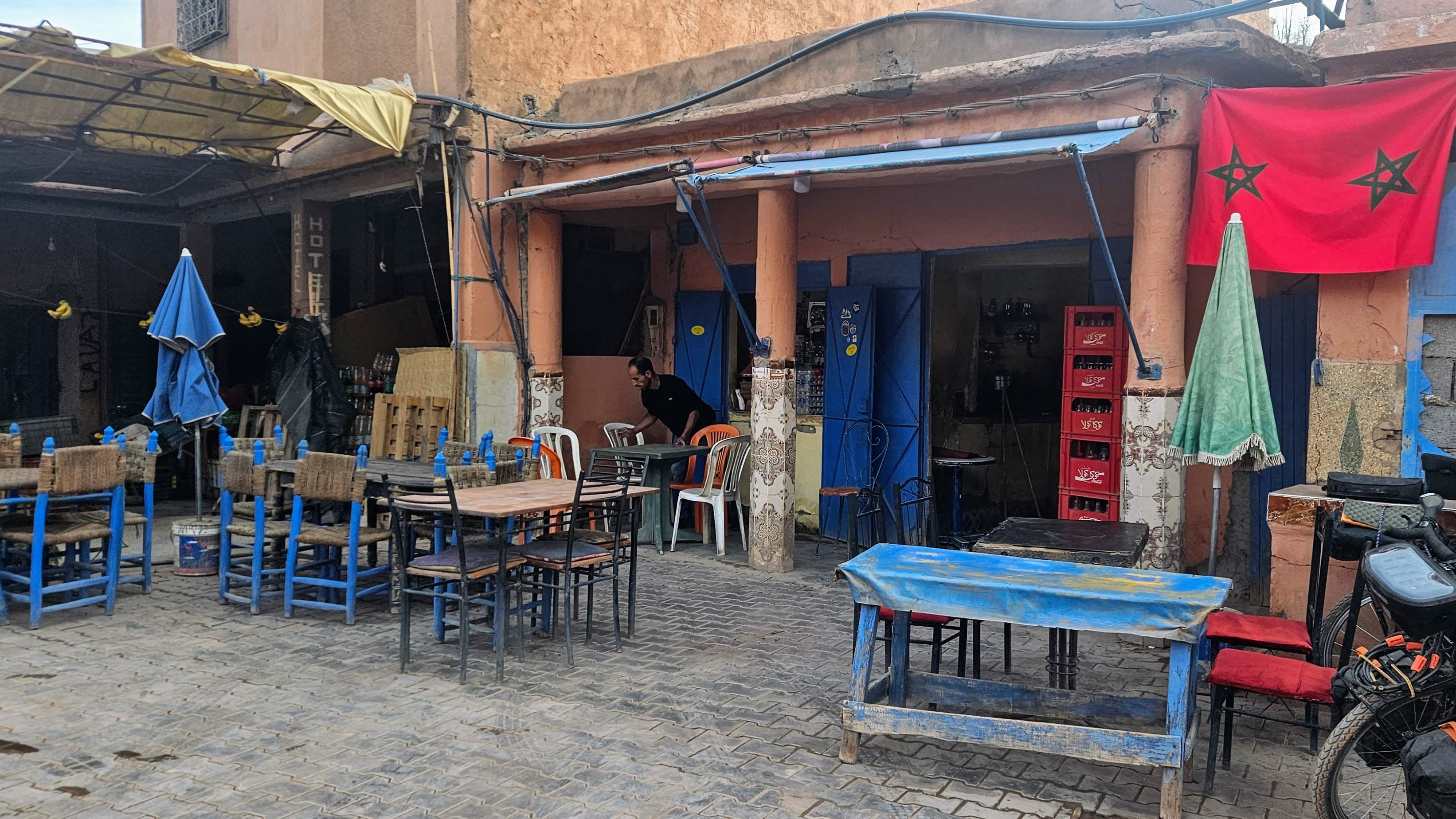 outdoor restuarant in Morocco
